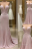 Pink Sweetheart Neck Mermaid Long Formal Prom Dress, Pink Evening Dress