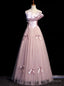 Pink Tulle Satin Strapless Pleats Prom Dress