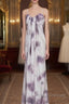 Pretty A Line Halter Floral Chiffon Long Formal Prom Dress Birthday Dress For Women