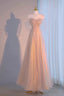 Pretty A Line Sweetheart Pink Sequin Long Length Evening Dress Prom Dresses