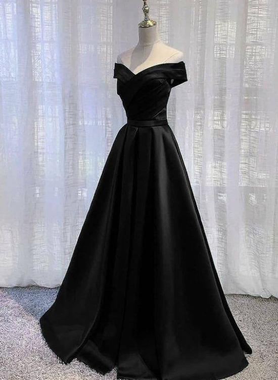 pretty black dresses Off Shoulder Satin A-Line Party Dress Formal Dress, Long Purple and Black Organza and formal events. sustainable clothing brands Size:6/9mos Bodysuit/Dress