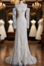 Princess Sheath Off The Shoulder White Lace Long Wedding Dress Brides Dress