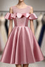 Pink Short Girls Cute Short Formal Prom Dress