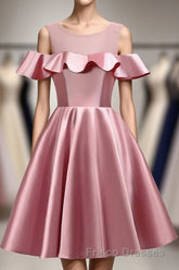 Pink Short Girls Cute Short Formal Prom Dress