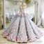 Pretty Light Blue Backless Long Princess Prom Dresses