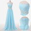 Light Blue Prom Dresses, Sweetheart Evening Gowns Modest Formal Dresses, Beaded Prom Dresses, 2025 Fashion Evening Gown Corset Evening Dress