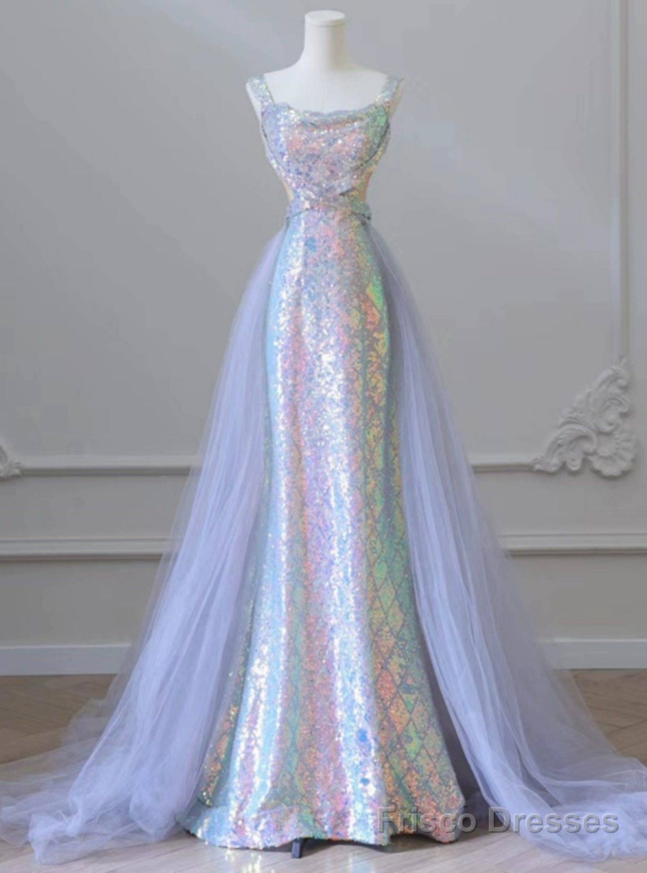 strapless open back dress Strapless Short Blue Homecoming Dress with Pockets Iridescent Ocean / 6 main image 1