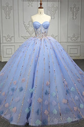 Quinceanera Dress Chic Strapless Sweep Train Evening Dresses Sweetheart Lace Up Prom Dresses