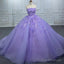Quinceanera Dress Elegant Party Princess Dress Pearls Strapless Evening Gown Appliques Ball Gown