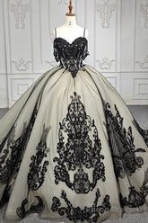 Quinceanera Dress Elegant Spaghetti Straps Embroidery Ball Gown Prom Dresses