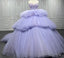 Quinceanera Dress Strapless Ball Gown Crystal Lavender