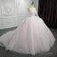 Renata | Blush Ball Gown Lace Strapless Sleeveless Quinceanera Dress