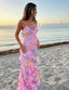 Romantic Spaghetti Straps V Neck Prom Dress,Charming Evening Dress