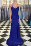 Royal Blue Sequin Mermaid Formal Prom Dress