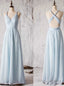 Ruched Plunge V Floor Length Chiffon Bridesmaid Dress Featuring Criss-cross Open Back