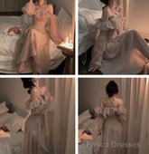 Ruffles One-shoulder Dress,Tulle Lantern Sleeve Fairy Dress,Homecoming Dress,Cottagecore Dress,Prom Dress