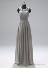 Scoop Neck Sleeveless Beading Evening Dresses