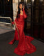 Sequins Prom Dresses, Red Prom Dresses, Mermaid Prom Dresses