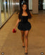 Sexy Sheath Halter Black Sleeveless Mini Short Formal 8Th Grade Homecoming Dresses Summer Middle School Hoco Dress Homecoming Outfits Birthday Outfit