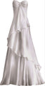 Sexy A Line Sweetheart Party Dresses White Long Prom Dresses
