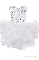 Sexy Ball Gown Sweetheart Mini Homecoming Dress With Beading