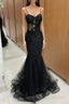 Sexy Black Mermaid Lace Long Formal Prom Dress Formal Dress