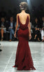 Straps Burgundy Long Prom Dresses For Teens