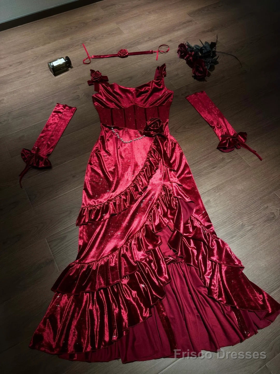 burgundy christmas dress Velvet Burgundy Midi Dress With Long Sleeves: Fall and Winter Special Occasion, Christmas, Plus Size
