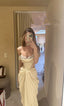 Sexy Mermaid Strapless Long Chiffon Prom Dress