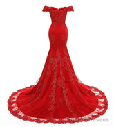 Sexy Mermaid Tulle with Lace Sweethart Party Dress, Long Prom Dress