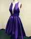 Sexy Plunge V-Neck Long Split Prom Evening Dresses For Wedding Party