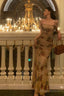 Sexy Sheath Spaghetti Straps Champagne Floral Prom Dresses Birthday Outfits Evening Gown