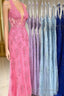 Sheath Halter Lace Tulle Formal Prom Dress with Appliques