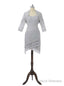Silver Mother Of The Bride Dresses Sheath Chiffon Lace