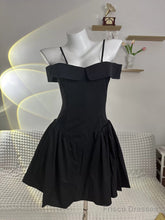 Simple A Line Black Off The Shoulder Homecoming Dress 18Th Birthday Outfits