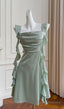 Simple A Line Homecoming Dress Satin Mini Prom Party Dress