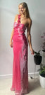 Simple Sleeveless Mermaid Satin Evening Prom Dresses Evening Dress