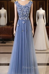 Sleeveless Tulle Floor-Length Scoop Neck Bridesmaids Dress