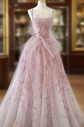 Spaghetti Straps Backless Formal Prom Dress For Wedding Party