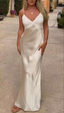 Champion Spaghetti Straps Sheath Long Prom Dress