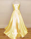 Spahetti Straps Ball Gown Prom Dresses With Pockets
