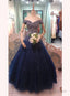Sparkle Sequins Off Shoulder Tulle Long Prom Dress, Beautiful Sweet 16 Gown