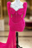 Sparkly Hot Pink Bodycon Homecoming Dress