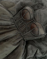 Sparkly Long Prom Dress With Beading ,School Dance Dresses ,Fashion Winter Formal Dress