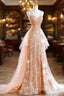 Sparkly Sheath Champagne Sequin Long Formal Prom Dress Party Dress