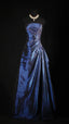 Stunning Blue Strapless Beaded Long Prom Dresses Evening Formal Dress