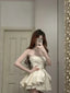 Sweet Tube Top Bow Lace Waist Mini 17Th Birthday Homecoming Dress
