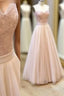 Sweetheart Neck Tulle Lace Long Formal Prom Dress, Lace Formal Dress