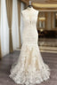 Trumpet/Mermaid Tulle Applique Scoop Sleeveless Sweep/Brush Train Wedding Dress