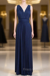 Tulle Floor-Length Sleeveless Convertible Bridesmaids Dress